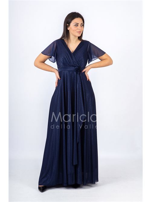 abito con fiore glitter MARICLA ELEGANCE | JC34929BLU